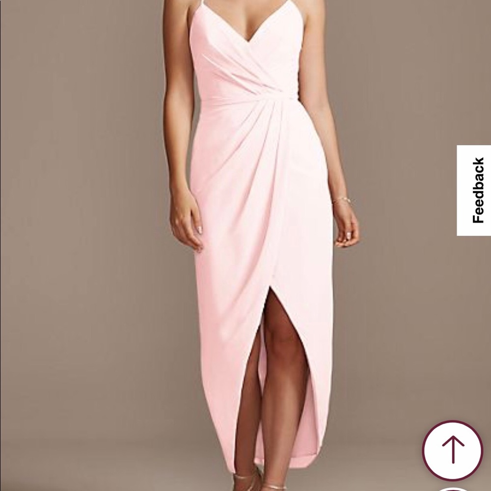 David’s Bridal Tulip Hem Chiffon Midi Dress